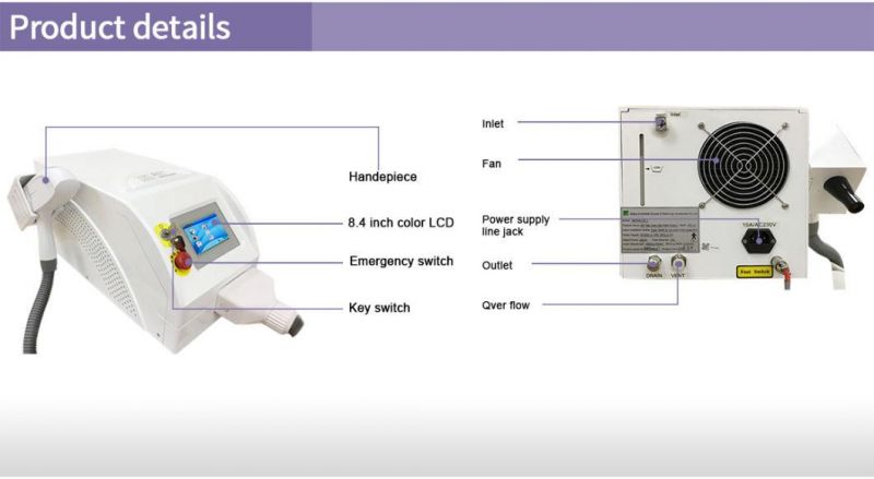 Portable ND YAG Laser Tattoo Removal Carbon Peeling Machine