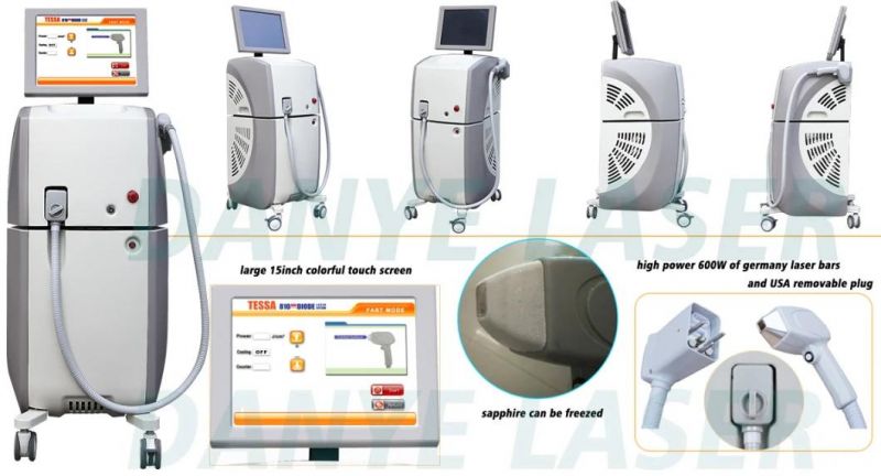 Ce Approved High Power 600W Proefssional 808nm /810nm Diode Laser Hair Removal Machine Prices for Face and Body