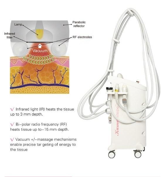 Kuma Original Factory Five Handles Technologies Machine Vacuum Roller Cavitation RF Cellulite Fat Removal