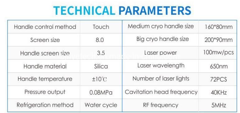 Hot Sale 6 in 1 40K Cavitation RF Vacuum Fat Freezing Slimming Machine Fat Removal