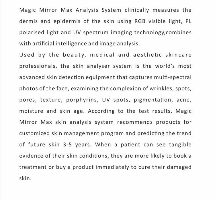 Hot Sale 3D Facial Skin Testing Equipment with Camera