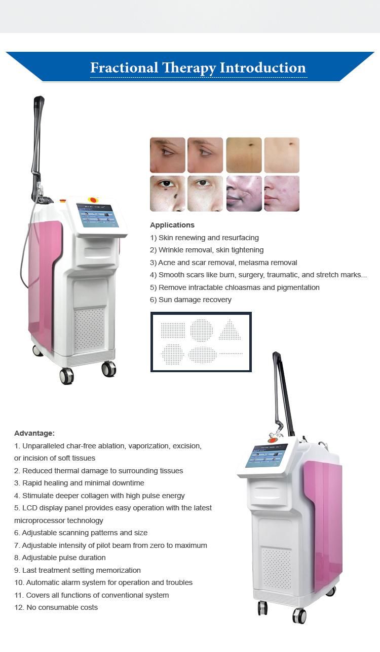 Newest 10600nm CO2 Fractional Laser Equipment for Scar Removal