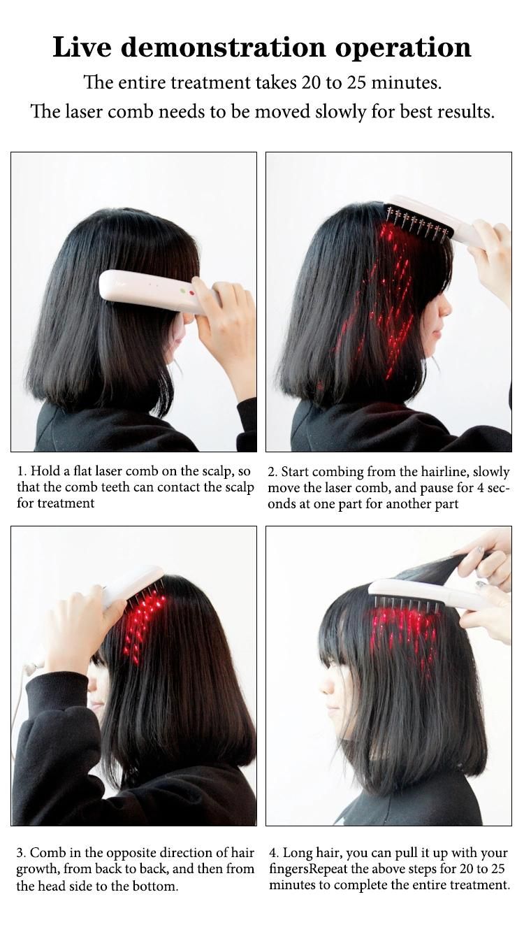 2021 Handheld Mini Hair Regrowth Laser Comb/Anti Hair Loss Comb