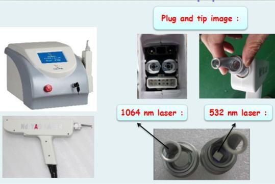 Portable ND YAG Laser 1064nm 532nm Tattoo Removal