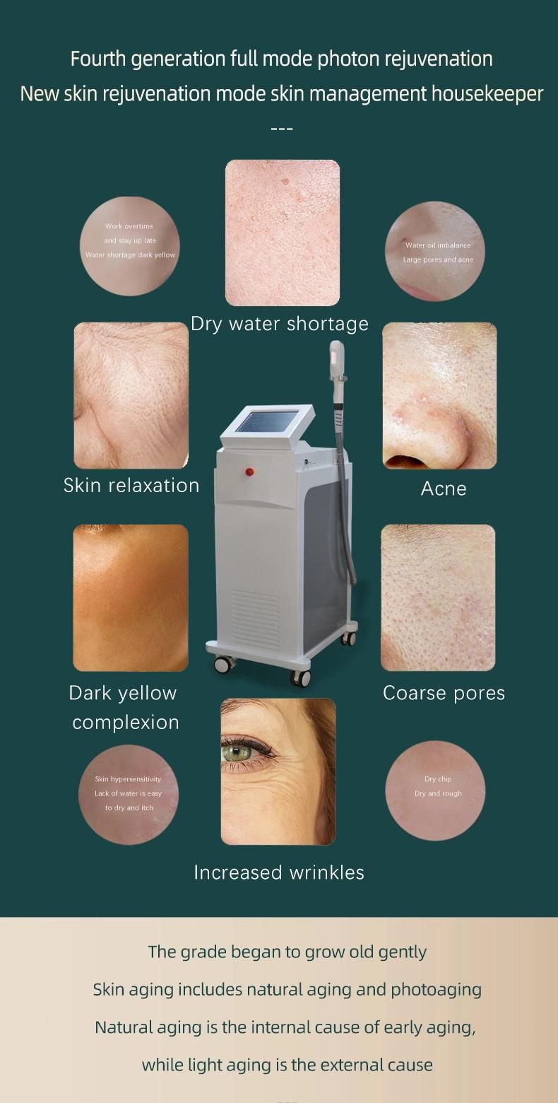 IPL Laser Plasma Skin Rejuvenation Painless Hair Remover Skin Tightening Vascular Instrument