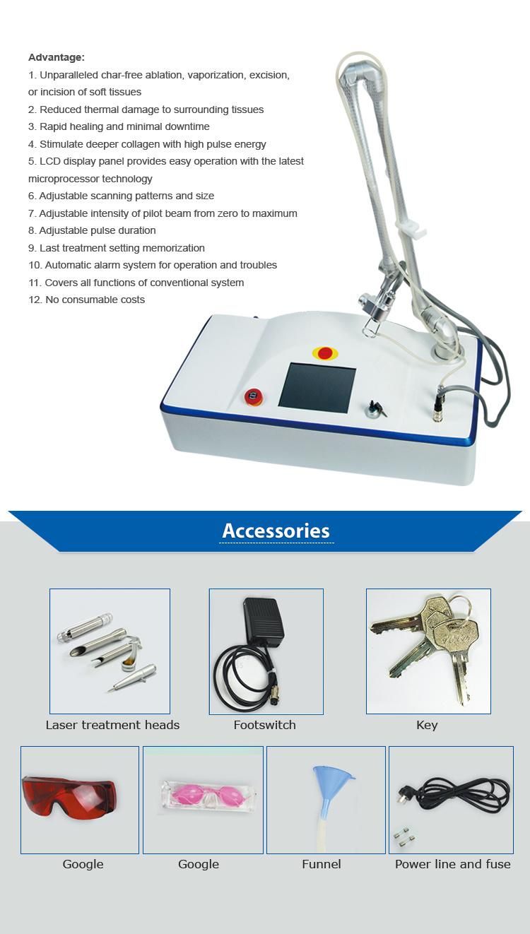 40W Portable CO2 Skin Rejuvenation Fractional Laser Device