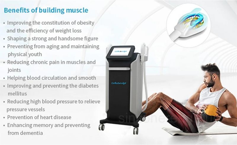 2022 New Slimming Machine Fat Burning EMS Build Muscle Emslim Body Sculpt with Hiemt PRO 2/4 Handles Air Cooling for Weighr Loss Neo Tesla Slimming Machine (M)