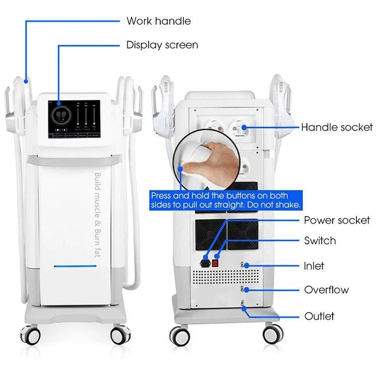 Newest Emslim Machine with 4 Handles Electromagnetic EMS Muscle Stimulator Body Sculpting Slimming Machine