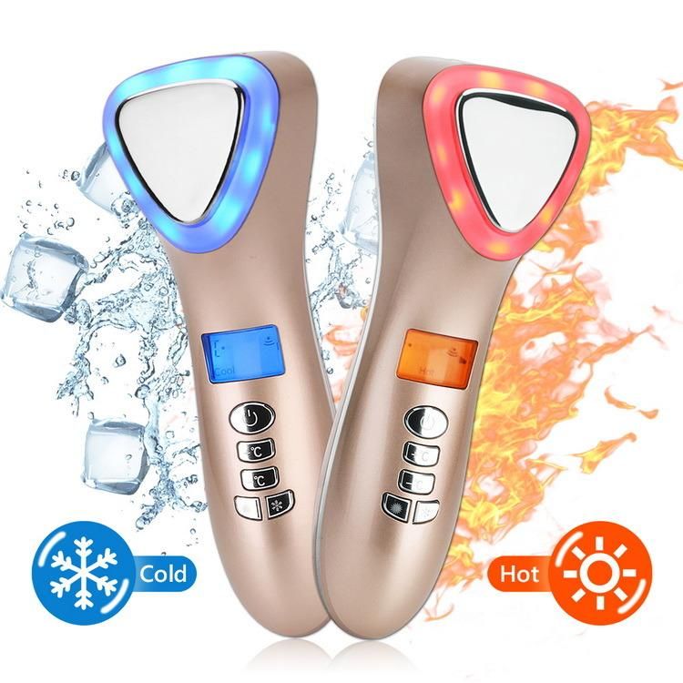 Ion Vibration Ultrasound Hot and Cold Hammer Facial Machine