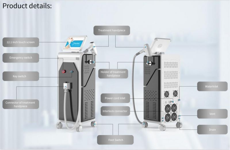 Laser Hair Removal 808nm Machine New Products Online Laser 755nm Equipment 3 Wavelength Diode Laser 755 808 1064