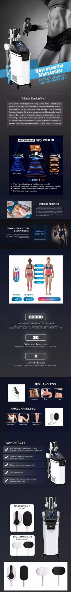 Salon Tesla Body Face EMS Muscle Stimulator Electromagnetic Beauty Slimming Device Emslim Weight Loss RF Machine