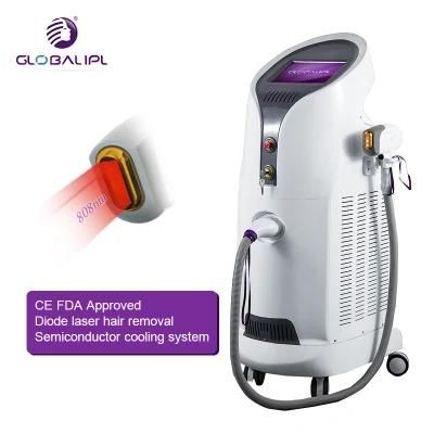 50 Million Shots 808 Diode Laser Hair Removal Machine/Laser 755 808 1064 Nm with Tec Cooling