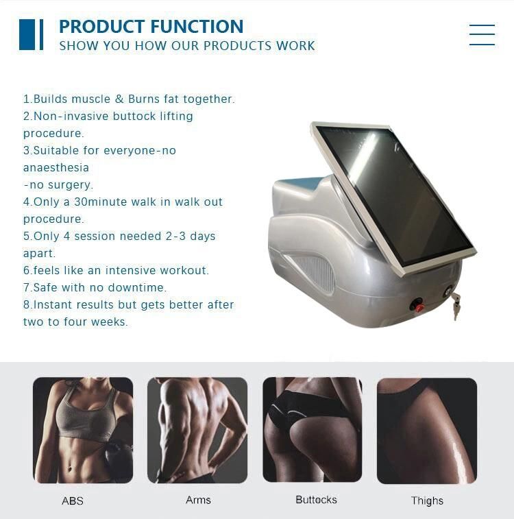 Portable Tesla EMS Muscle Stimulator Beauty Slimming Cellulite Emslim Body Sculpting Lose Weight Fat Burning Liposuction Machine 4 Handle Beauty Salon Equipment