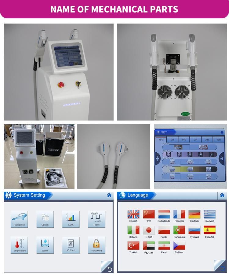 Ce Approved Professional Painless Skin Rejuvenation IPL Hair Removal Machines