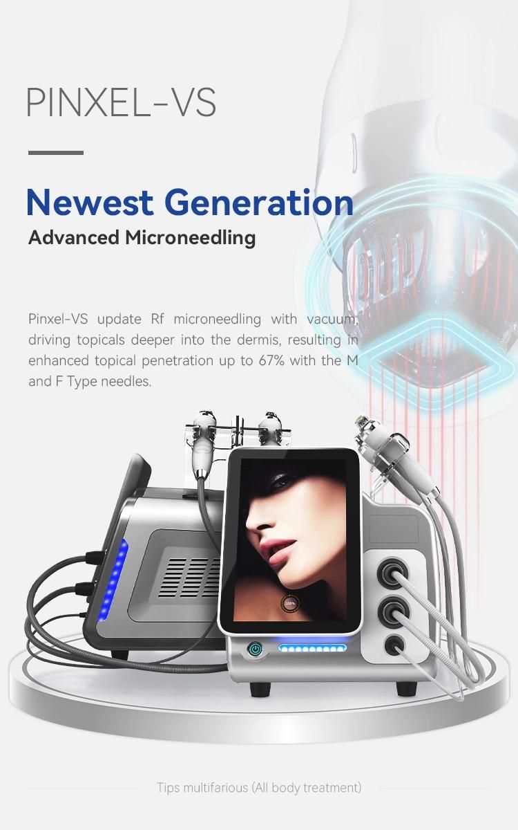 Scar Removal Vacuum Fractional RF Microneedling Machine Portable