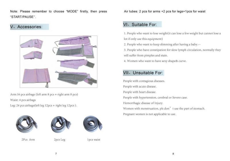Air Pressure Body Slimming Equipment Pressotherapy Lymphatic Drainage Machine