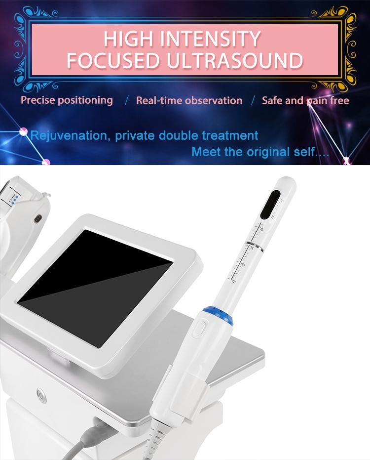2 in 1 Hifu Vaginal Tightening Machine with 1.5mm 3.0mm 4.5mm for Face and 3.0mm&4.5mm for Vagina