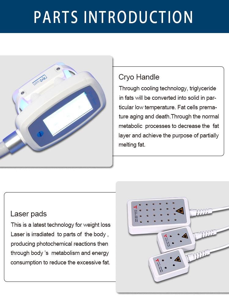 Cool Tech for Fat Reduce with Cavitation RF Lipolaser Cryolipolysis Equipment