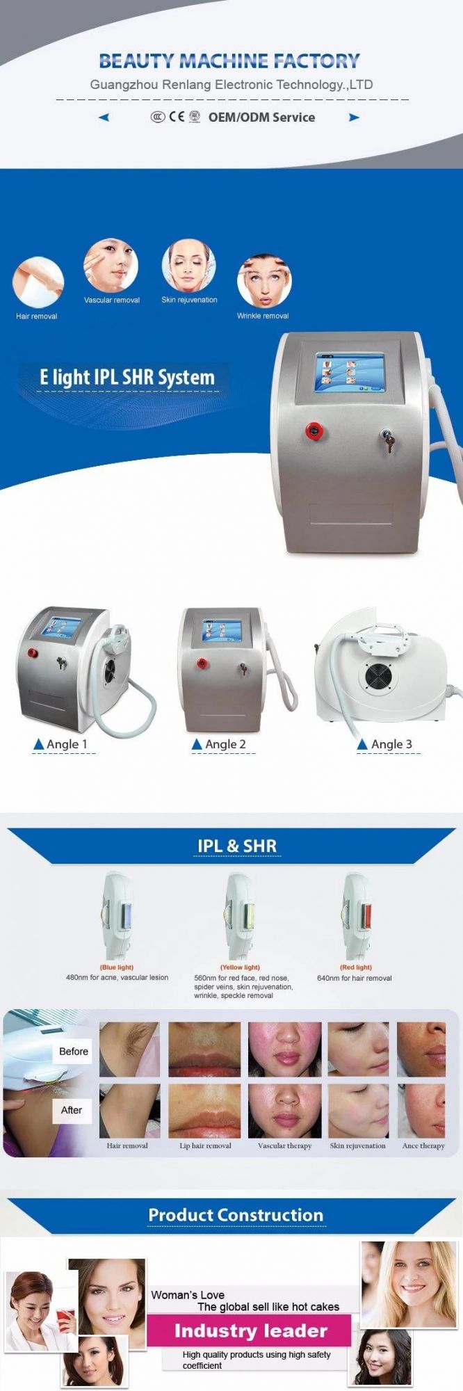 Factory Direct Sale IPL Shr Hair Removal Equipment