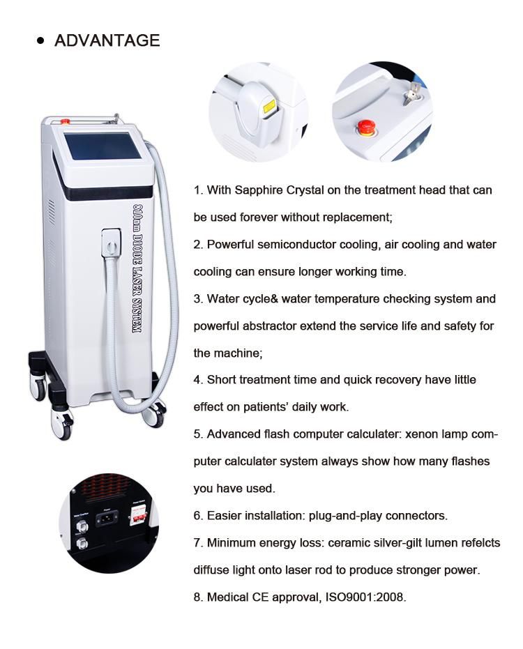 Professional 810mm Diode Laser Hair Removal System Machine Beauty Equipment