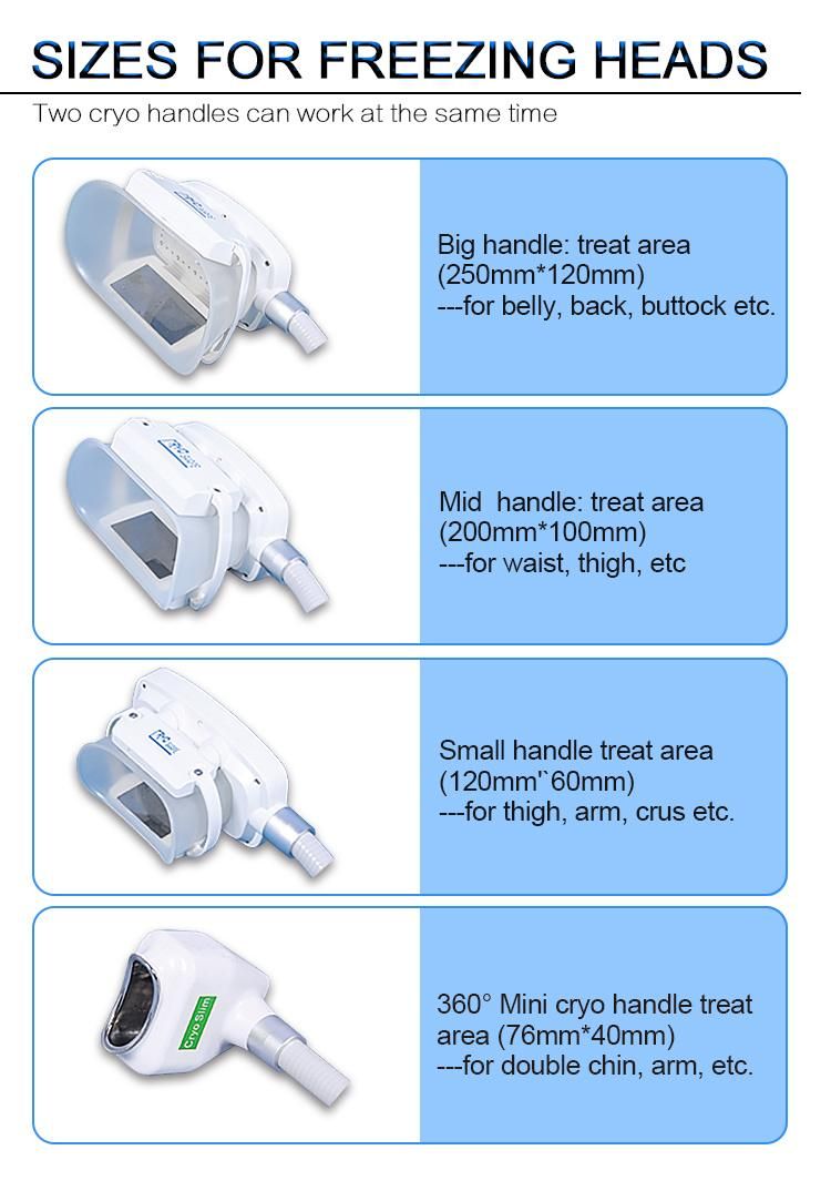 Dual Cooling System Cryolipolysis Fat Freezing Slimming Machine