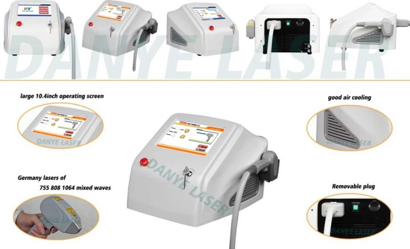 Portable Soprano Ice Hair Removal Laser 808 755 1064nm Triple Wavelength Laser Diode Machine