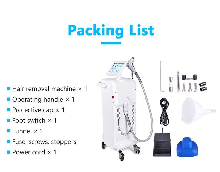 Professional Permanent Diode 808nm Laser Hair Removal Machine Beauty Equipment for Salon