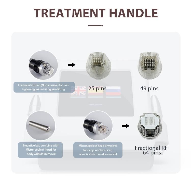 Portable RF Fractional Micro Needle Machine for Wrinkle Removal
