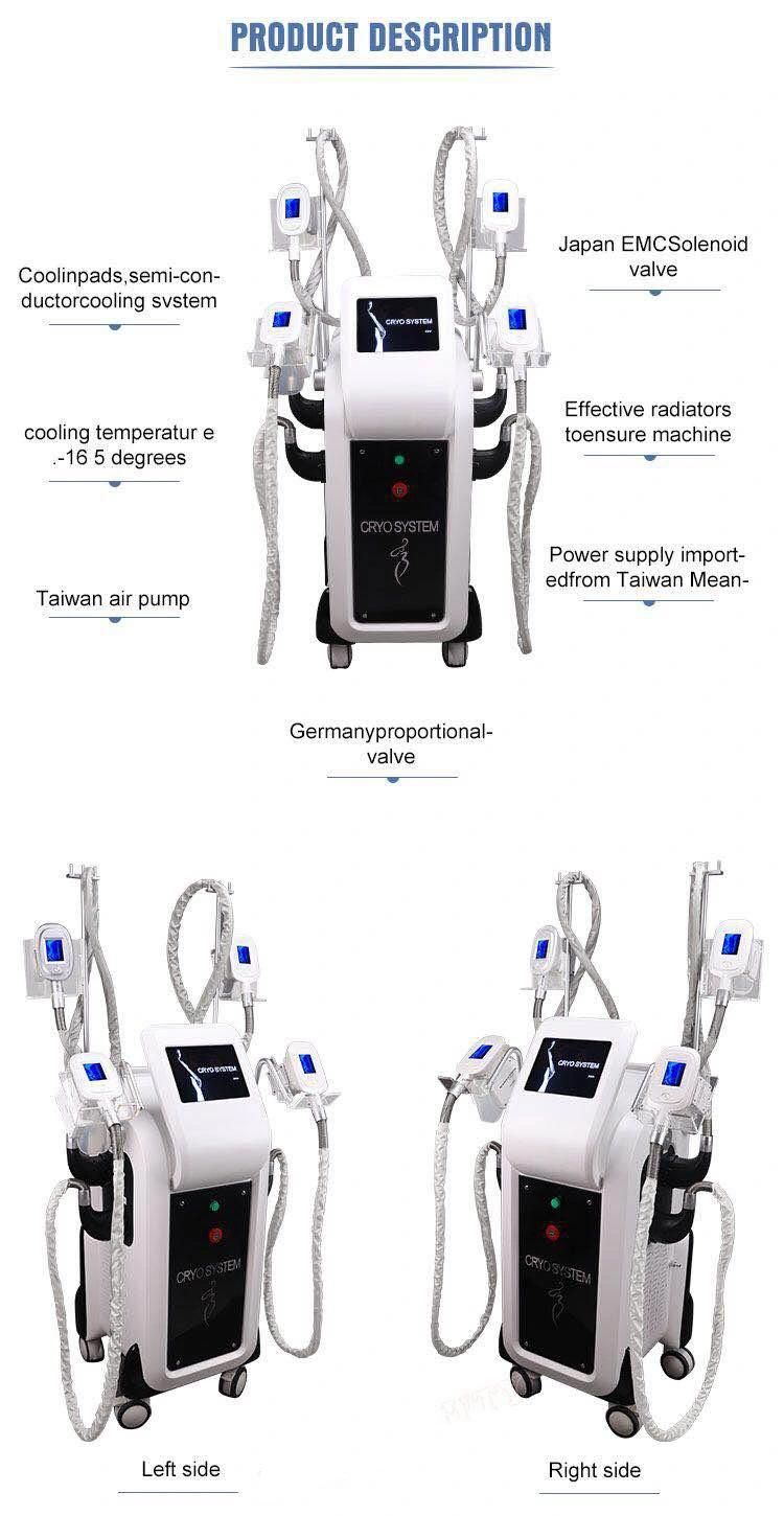 Hottest Fat Removal Machine 4 Handles Vacuum Best Cryoliposis Slimming Machine