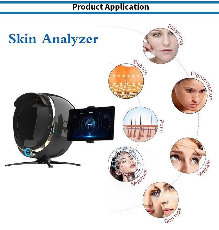 High End 8 Professional Scan Face Digital 4D 8d Smart Mirror Scanner Facial Skin Analyzer Face Visia Analysis Machine