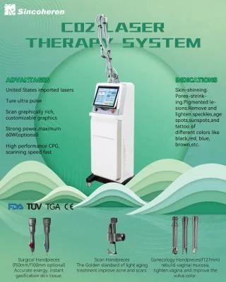 Medical CO2 Equipment Fractional Skin Resurface Surgical Scar Removal Laser Machine