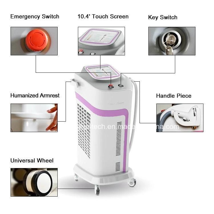 Permanent Hair Removal Diode Laser 808nm Hair Loss Skin Care Beauty Equipment