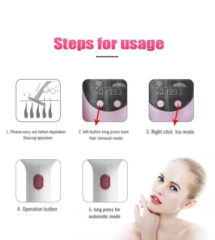 Home Edition Portable 808 Hair Removal Painless Hair Remover Machine