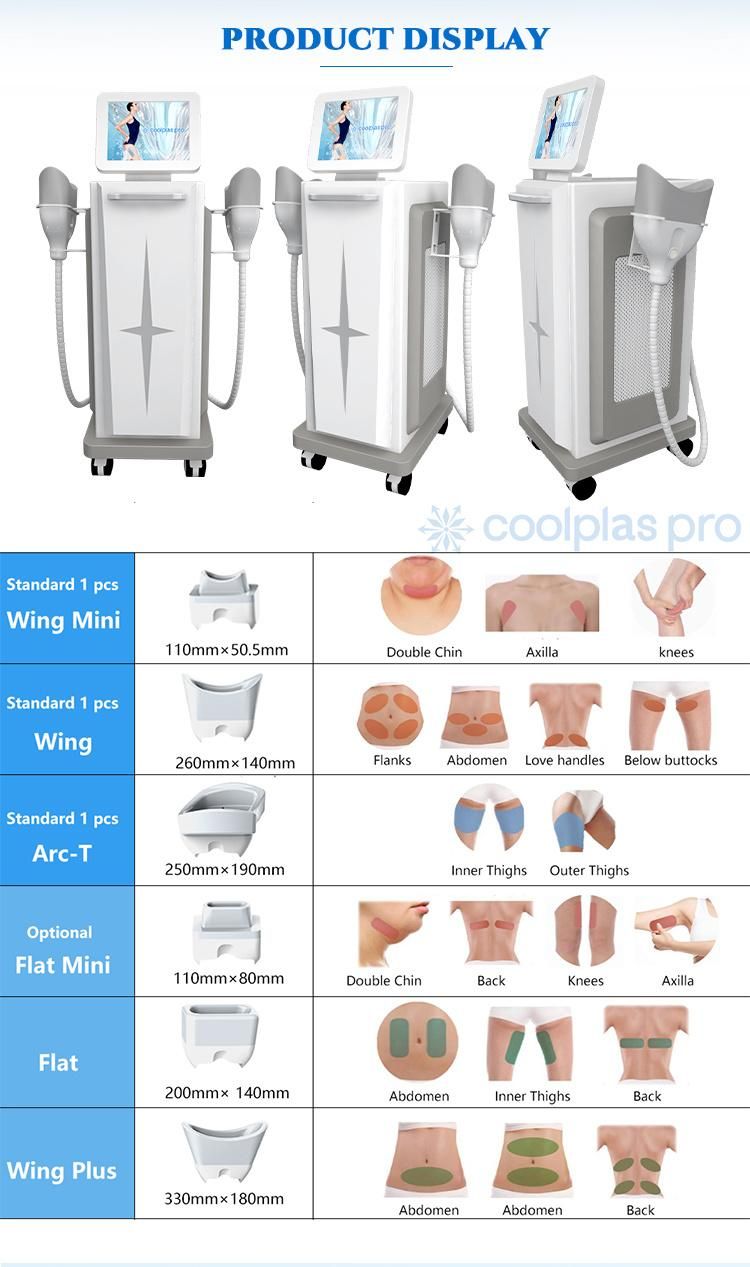 CE Approved Cryolipolyse 360 Cooling Cool Tech Fat Freezing Machine with 5 Changeable Heads