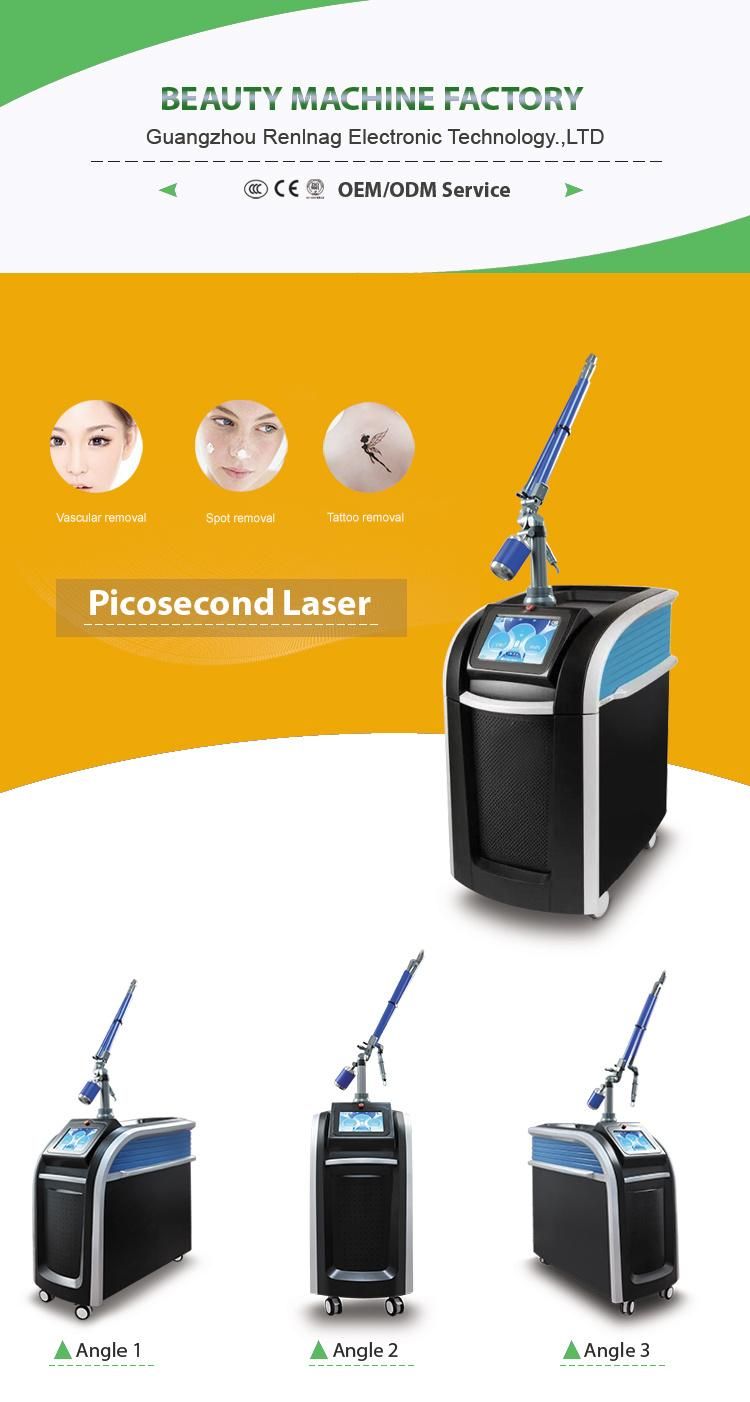 2020 Q Switch ND YAG Tattoo Removal Machine / Laser Pico Laser Picosecond