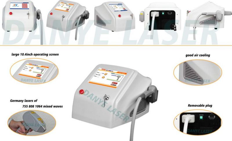 Home Use Cool Tech 808 755 1064 Diode Laser Hair Removal Machine for All Skin Types