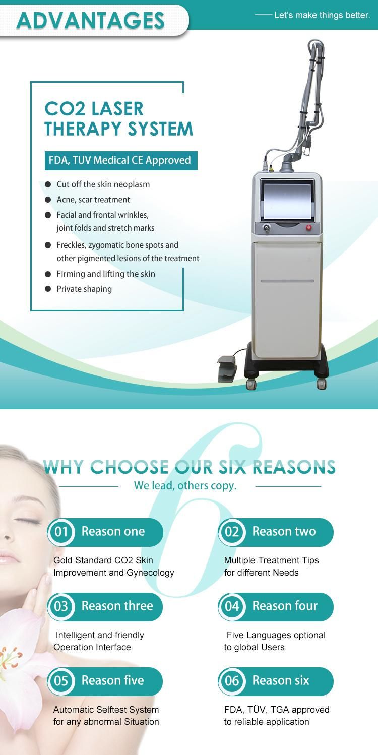 Fractional CO2 Laser Vaginal Tightening Scar Removal with Laser CO2 Beauty Salon Equipment