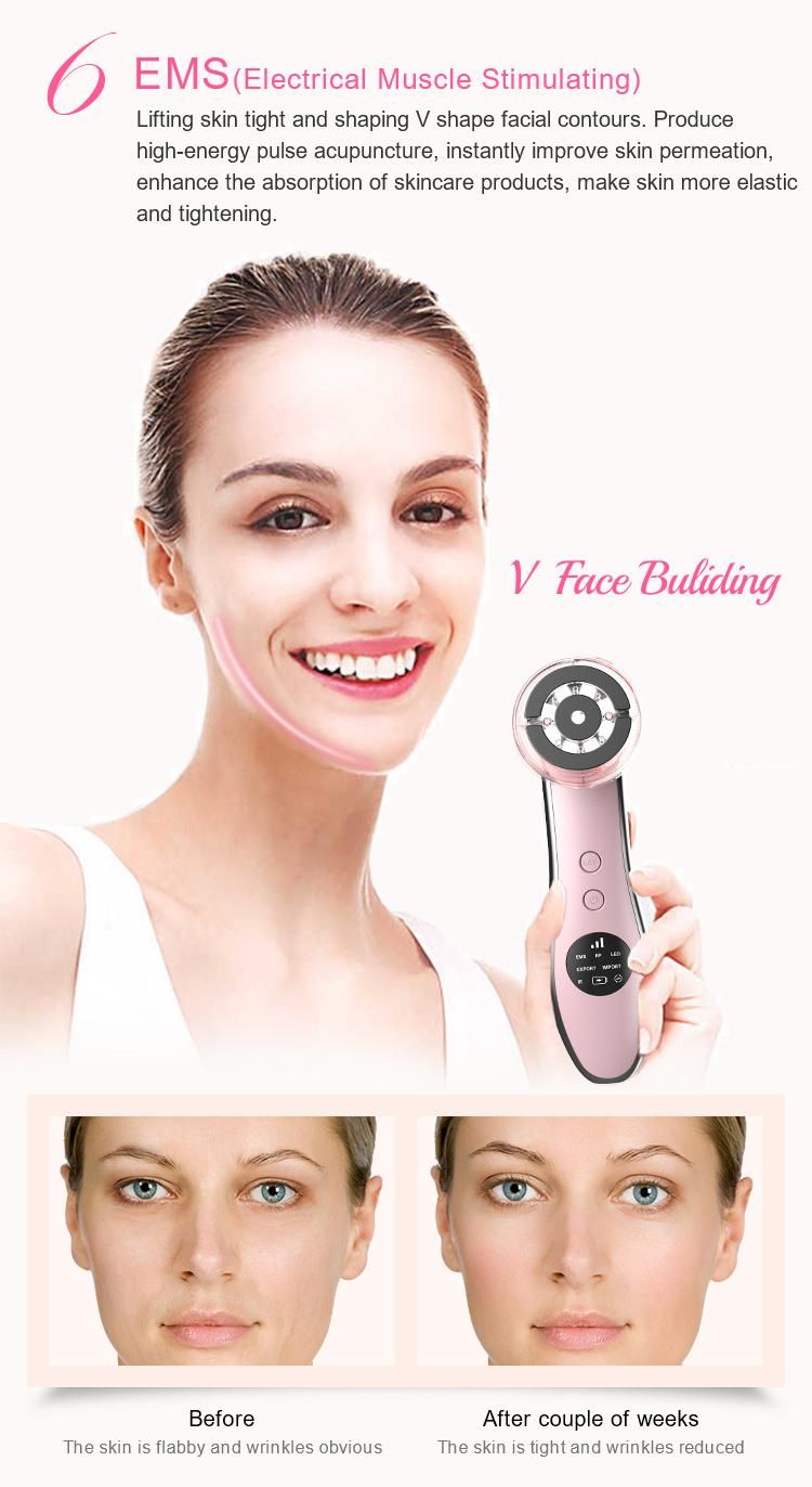 RF Equipment 6 in 1 Facial Machine Face Lift