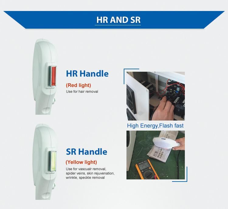 Advanced Double Treatment Head IPL Opt Shr Hair Removal Machine