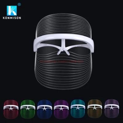 Transparent Rechargeable 7-Color LED Photon Therapy Facial Beauty Mask