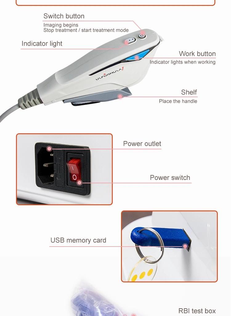 Ultrasonic Beautiful Instrument Hifu Focused Face Lifting Machine