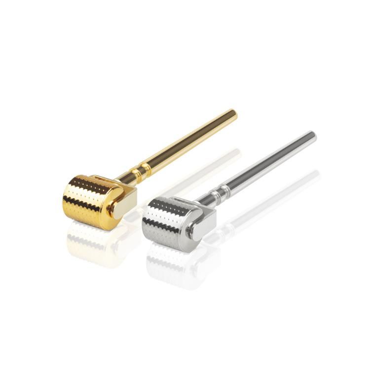 New Design High Quality Luxury Golden Seamless Metal Derma Roller Micro Needles Dermaroller for Beard Growth and Face Care