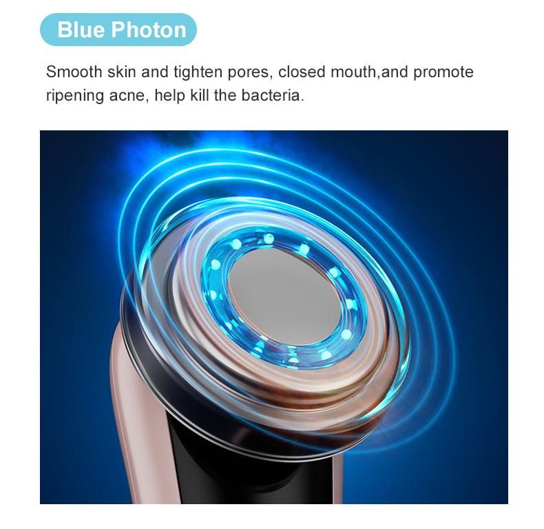 2022 Hot-Selling Electric Ultrasonic Face Cleaning Photon Cool Facial Beauty Massager