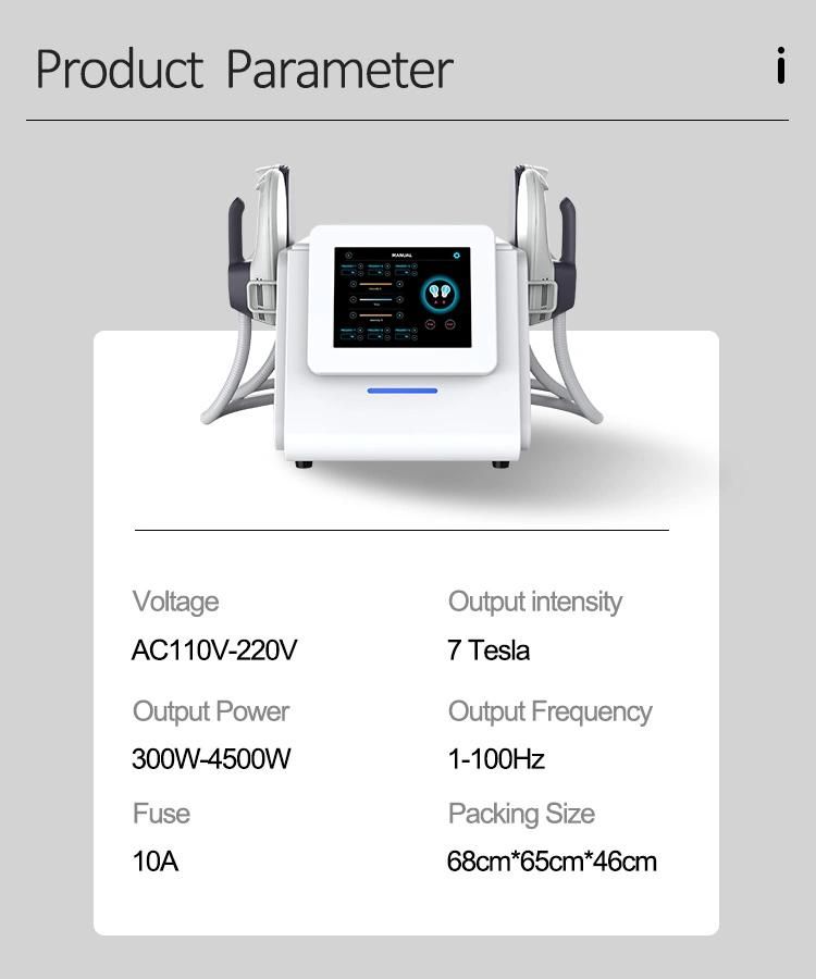 Portable EMS Muscle Stimulation Body Contouring Machine 4 Handles Working Together