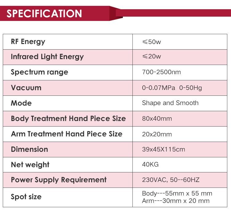 Infared Light +RF +Massage Roller+Vacuum Body Slimming and Cellulite Removal Machine Kuma Shape 3