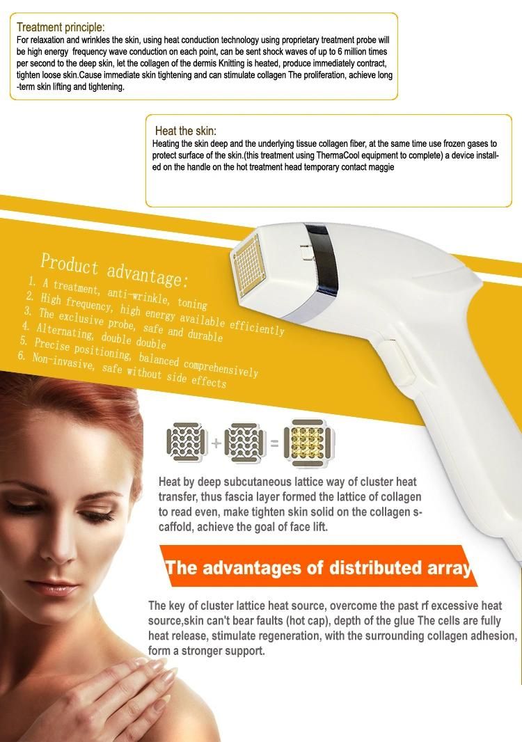 Portable Thermagic Microneedle RF Fractional Lifting Skin Rejuvenation Beauty Machine