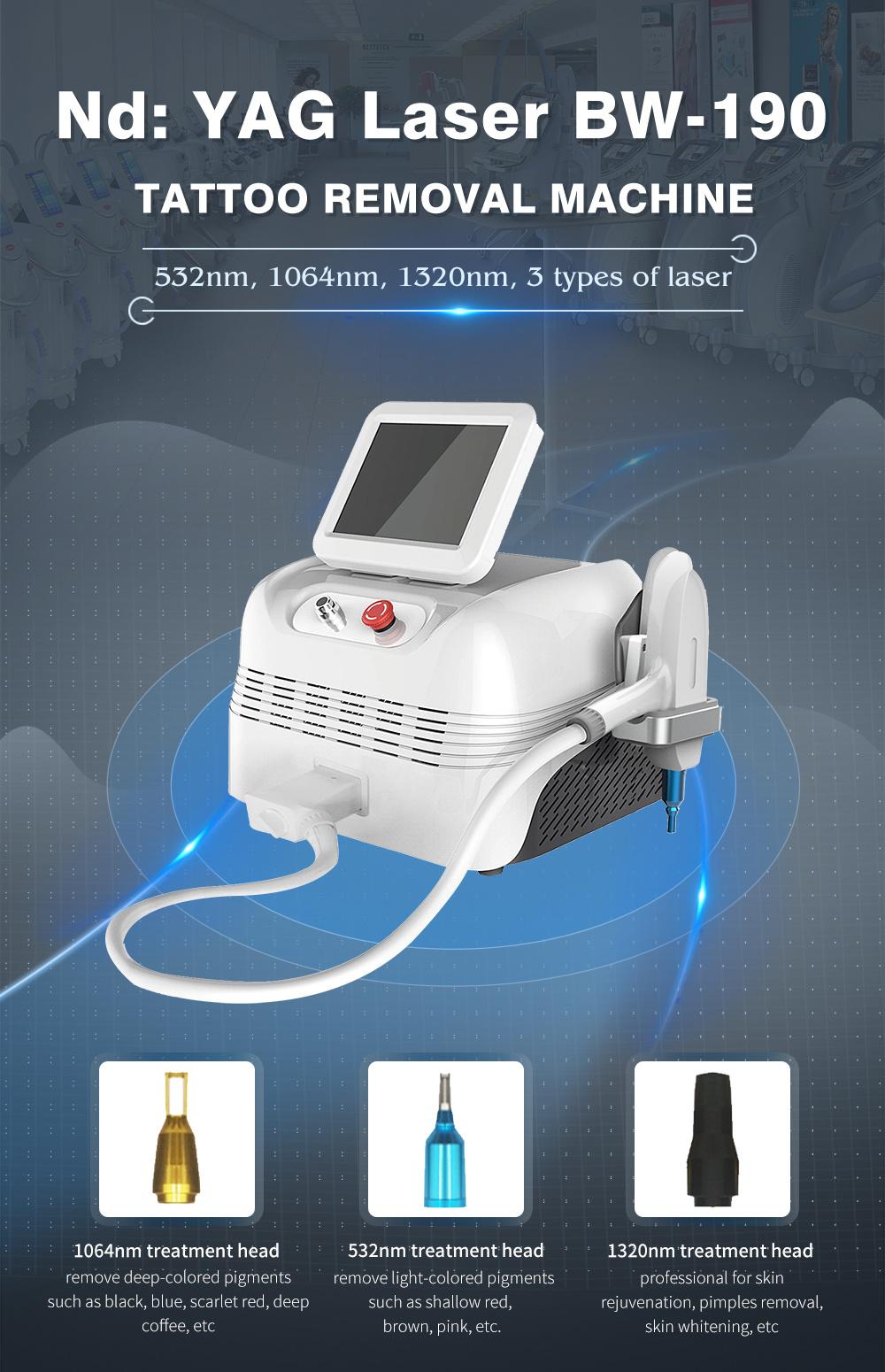 ND YAG 1064nm Picosecond Tattoo Removal Machine