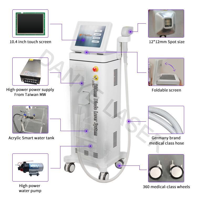 Competitive Price Beauty Salon Hair Equipment 808nm Pain Free Diode Laser Hair Removal Machine