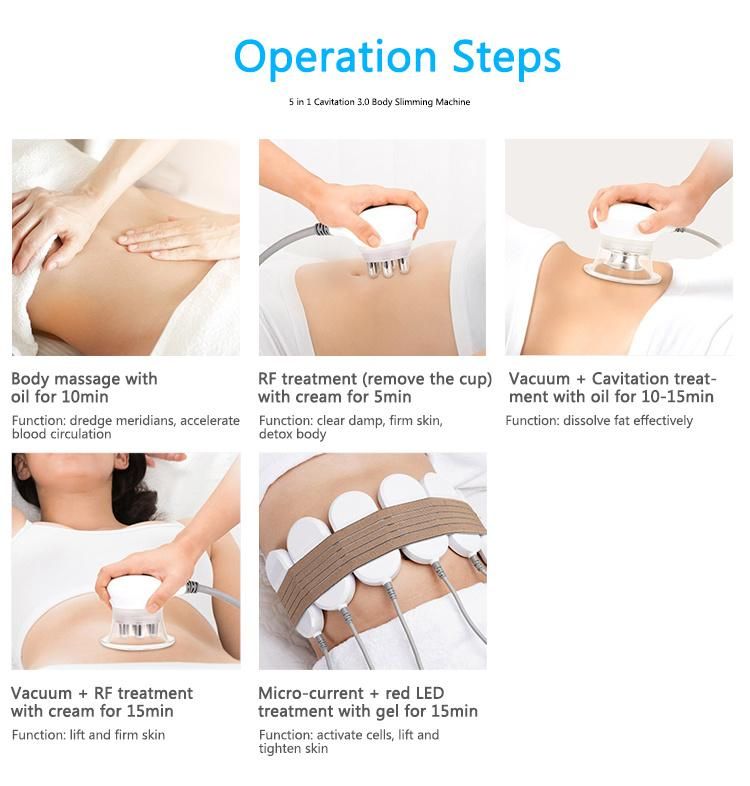 RF Ultrasonic Cavitation 3.0 Body Slimming Vacuum Facial Care Machine for Salon Use