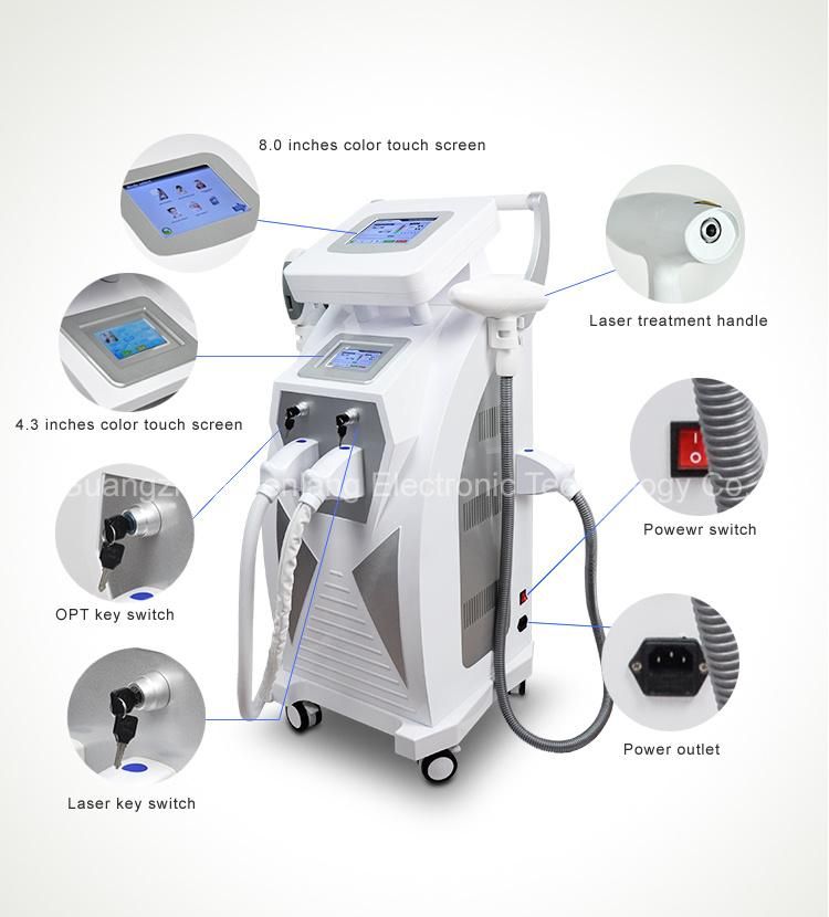 E-Light IPL RF ND YAG Laser Multifunction Machine / E Light IPL RF System